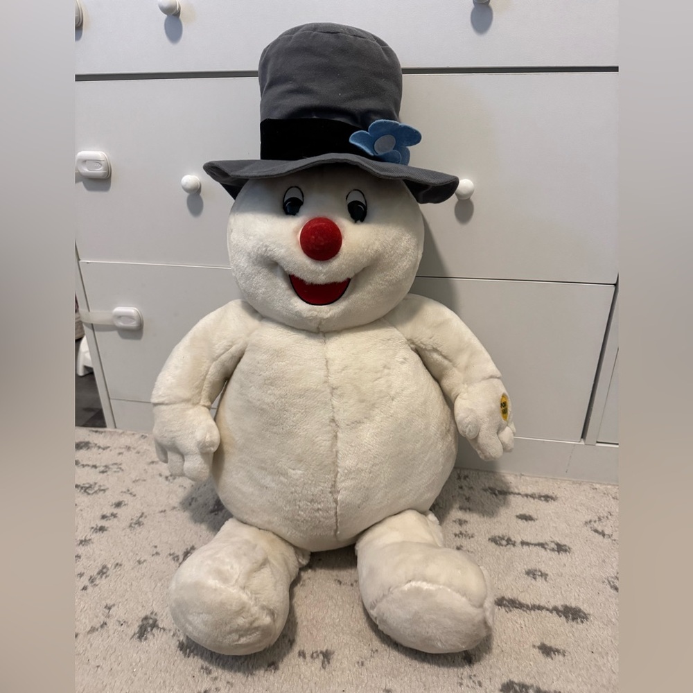 Tall Singing Frosty The Snowman Plush Stuffy , about 22” when sitting